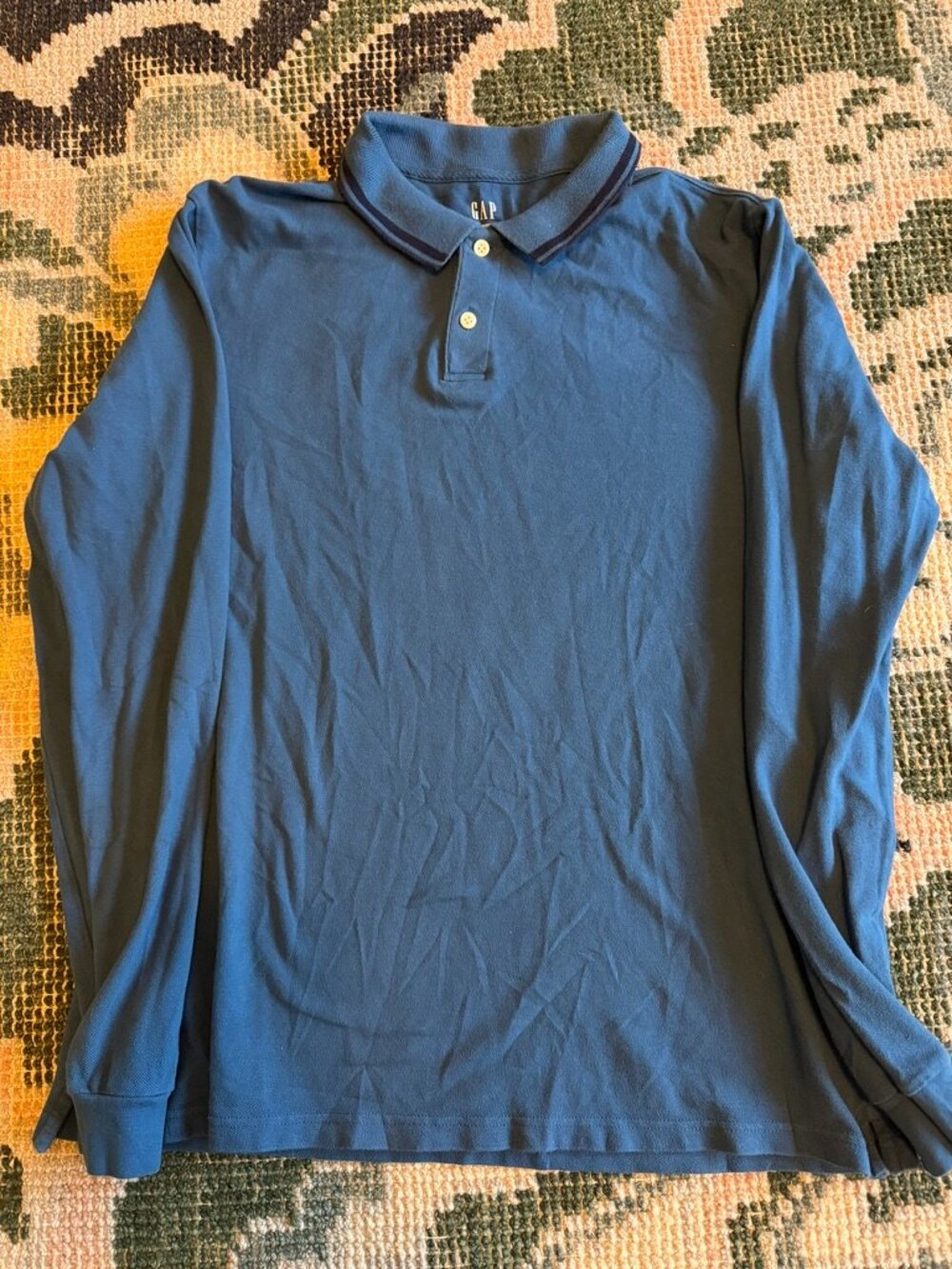 Bundle Men’s GAP Long Sleeve Polo Shirts Size Large - Picture 2 of 9